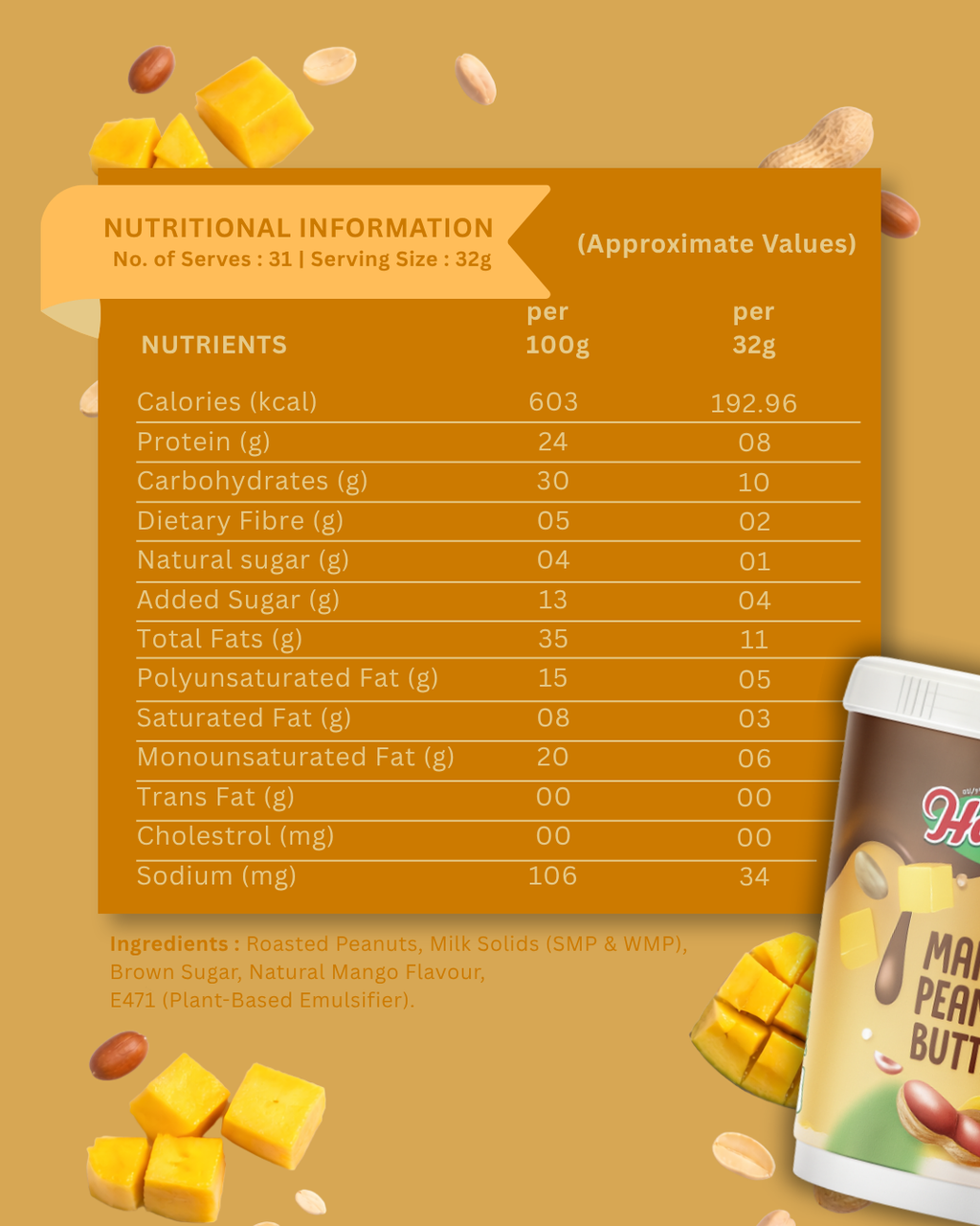 Mango Peanut Butter with Chia Seeds